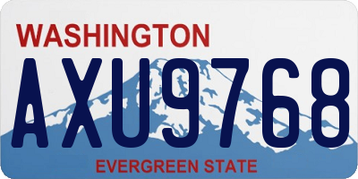 WA license plate AXU9768