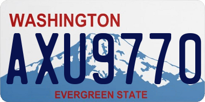WA license plate AXU9770