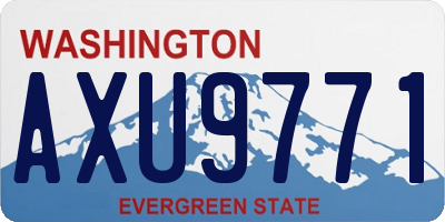 WA license plate AXU9771