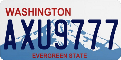 WA license plate AXU9777