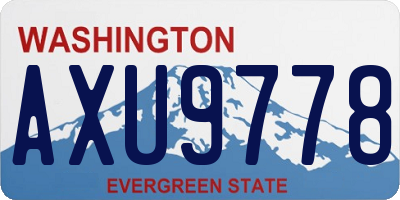 WA license plate AXU9778
