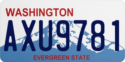 WA license plate AXU9781