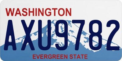 WA license plate AXU9782