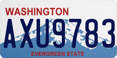 WA license plate AXU9783