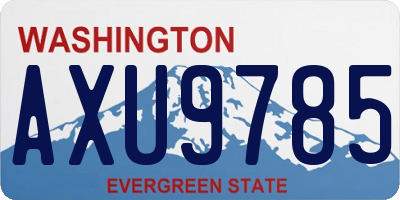 WA license plate AXU9785