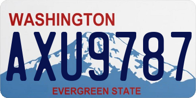 WA license plate AXU9787