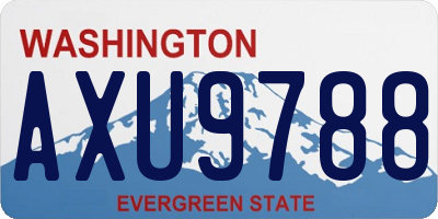 WA license plate AXU9788