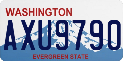 WA license plate AXU9790