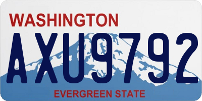 WA license plate AXU9792