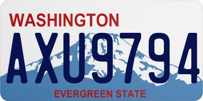WA license plate AXU9794