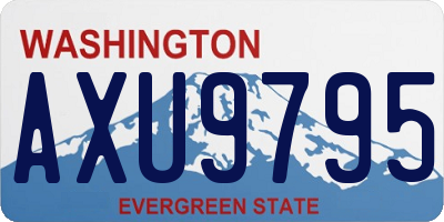 WA license plate AXU9795