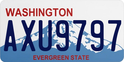 WA license plate AXU9797