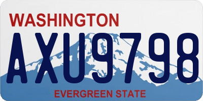 WA license plate AXU9798