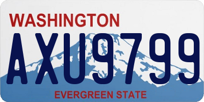 WA license plate AXU9799