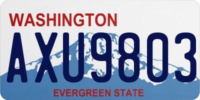 WA license plate AXU9803
