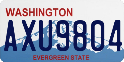 WA license plate AXU9804