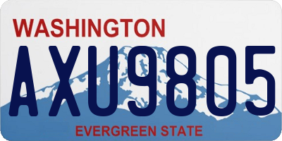 WA license plate AXU9805