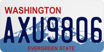 WA license plate AXU9806