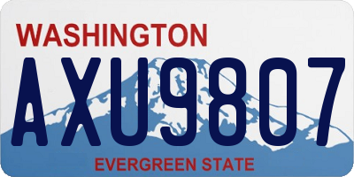 WA license plate AXU9807