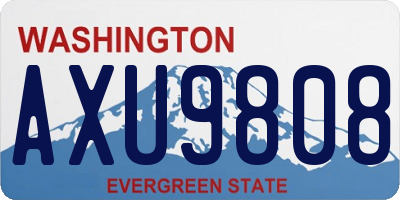 WA license plate AXU9808