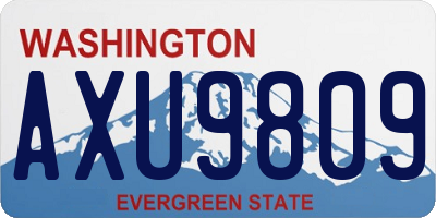 WA license plate AXU9809