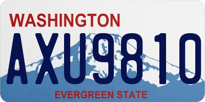 WA license plate AXU9810