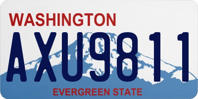 WA license plate AXU9811