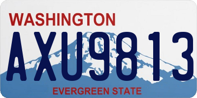 WA license plate AXU9813