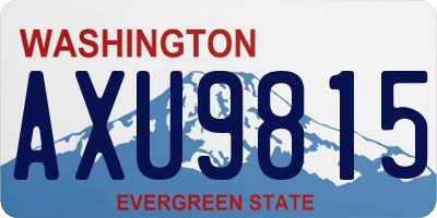 WA license plate AXU9815