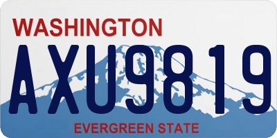 WA license plate AXU9819
