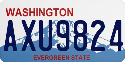 WA license plate AXU9824