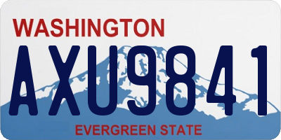 WA license plate AXU9841
