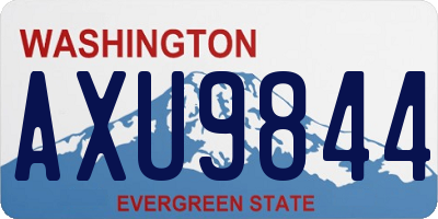 WA license plate AXU9844