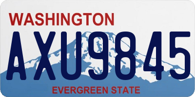 WA license plate AXU9845