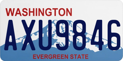 WA license plate AXU9846