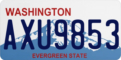 WA license plate AXU9853