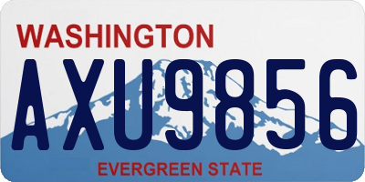 WA license plate AXU9856
