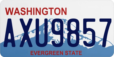 WA license plate AXU9857
