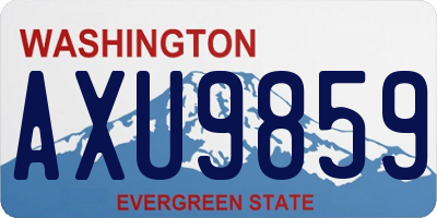 WA license plate AXU9859
