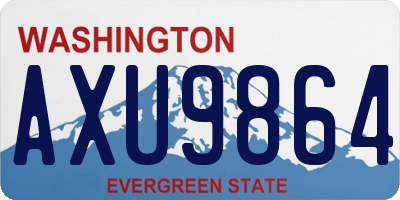 WA license plate AXU9864