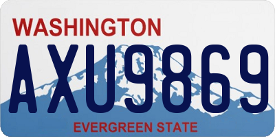 WA license plate AXU9869