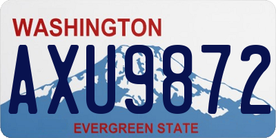 WA license plate AXU9872