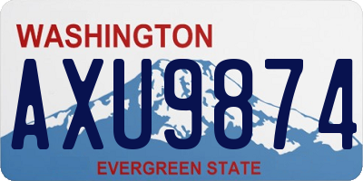 WA license plate AXU9874