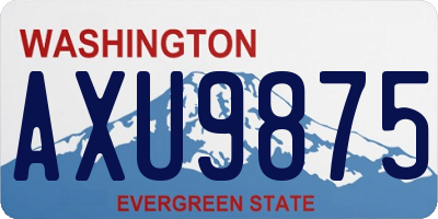 WA license plate AXU9875