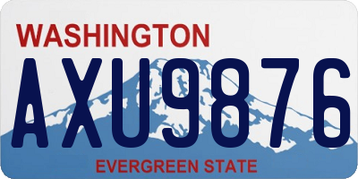 WA license plate AXU9876
