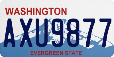 WA license plate AXU9877