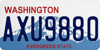 WA license plate AXU9880