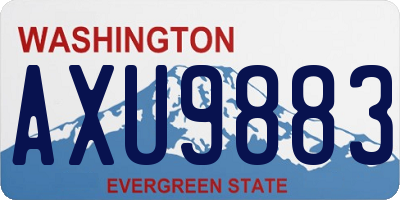 WA license plate AXU9883
