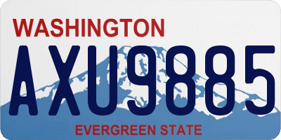 WA license plate AXU9885
