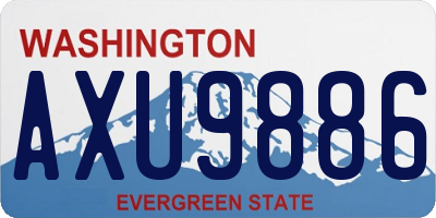 WA license plate AXU9886